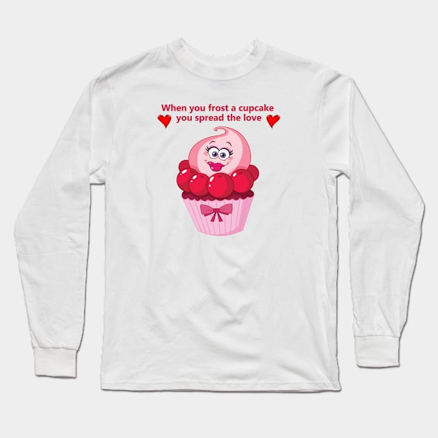 Frost a Cupcake Long Sleeve T-Shirt by angelwhispers